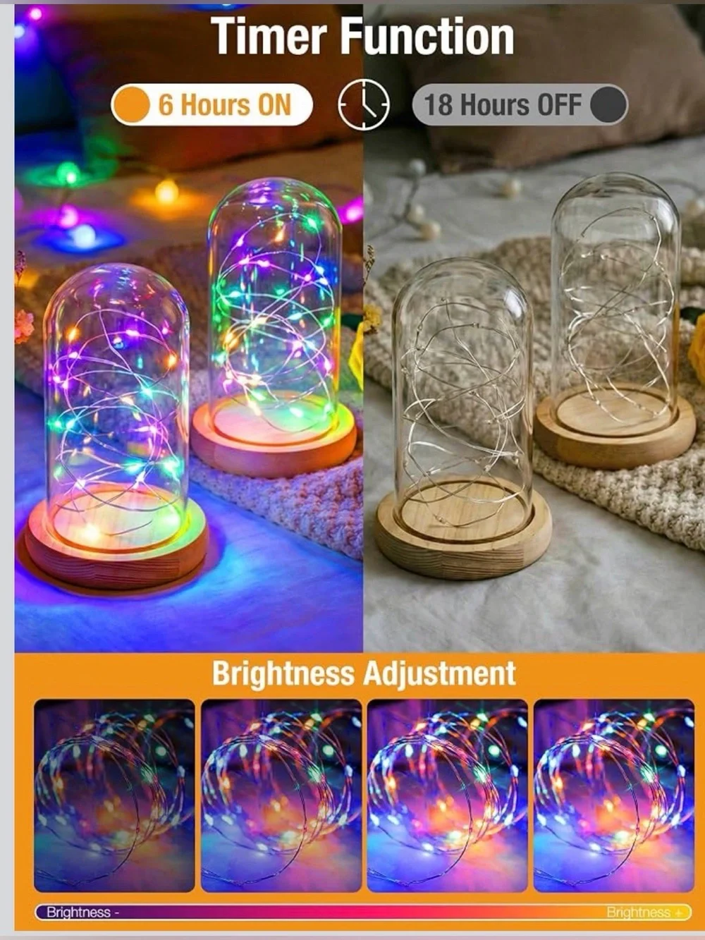Multicolor Fairy String Lights - Home Party Supplies